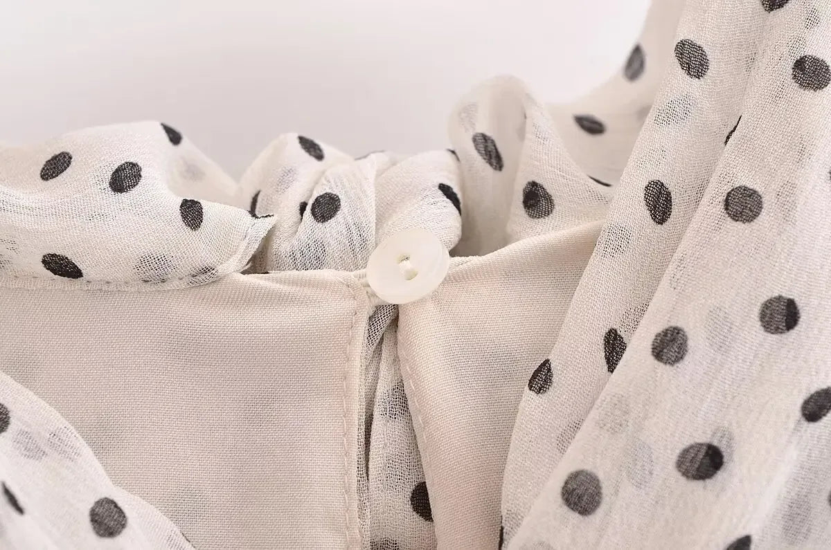 Vestido Long Poá Karen - Sua Boutique