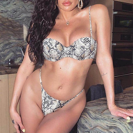 Biquíni Meia Taça Animal Print - Sua Boutique