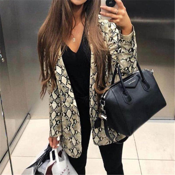 Blazer Animal Print Serpent - Sua Boutique