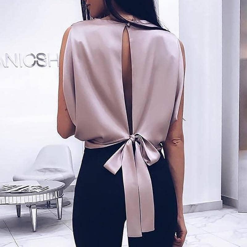 Blusa - Decote Laço use o cupom PRIMEIRACOMPRA e garanta 12%OFF