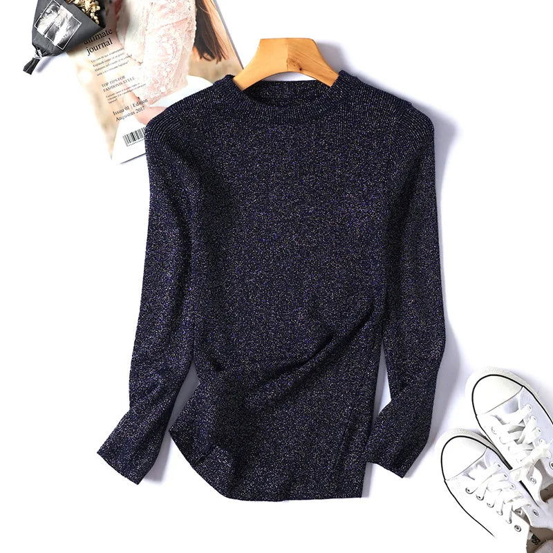Blusa Manga Longa Lurex use o cupom PRIMEIRACOMPRA e garanta 12%OFF