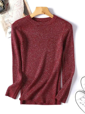 Blusa Manga Longa Lurex use o cupom PRIMEIRACOMPRA e garanta 12%OFF