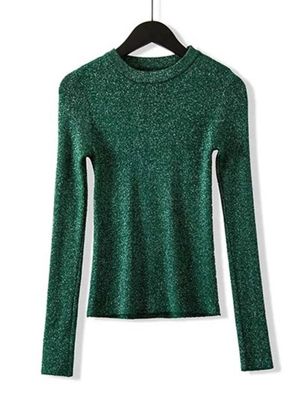 Blusa Manga Longa Lurex - Sua Boutique