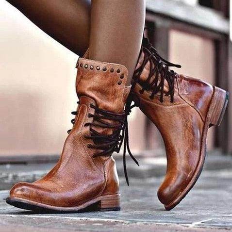 Bota Fernanda- Couro Ecológico - Sua Boutique