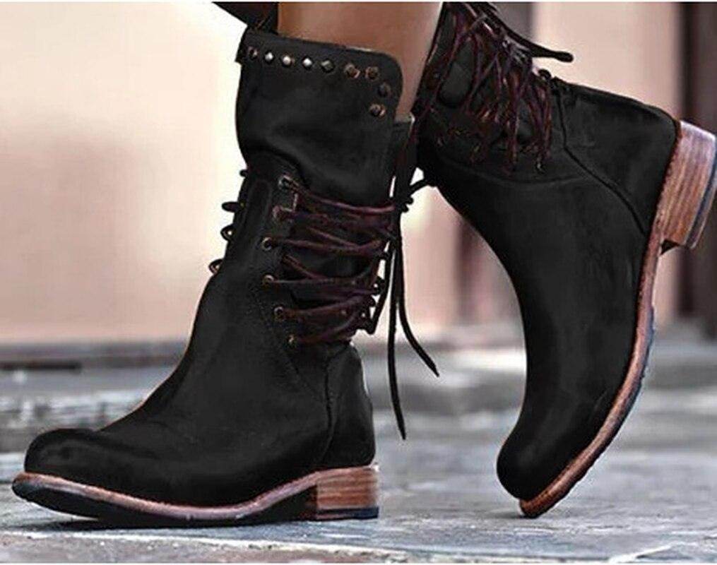 Bota Fernanda- Couro Ecológico - Sua Boutique