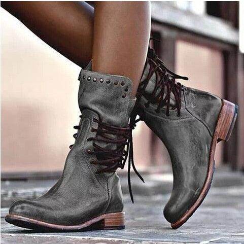 Bota Fernanda- Couro Ecológico - Sua Boutique
