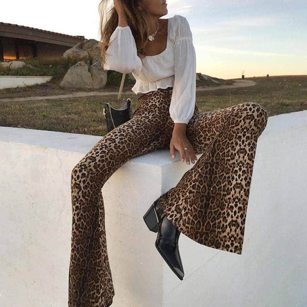 Calça Cintura Alta Animal Print - Sua Boutique