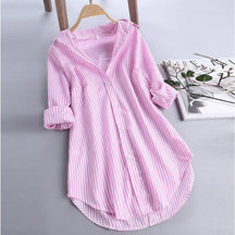 Camisa Ampla Striped use o cupom PRIMEIRACOMPRA e garanta 12%OFF