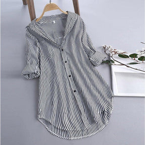 Camisa Ampla Striped use o cupom PRIMEIRACOMPRA e garanta 12%OFF