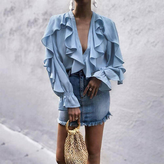 Camisa Babado Chifon - Sua Boutique