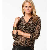 Camisa Chiffon Animal Print use o cupom PRIMEIRACOMPRA e garanta 12%OFF