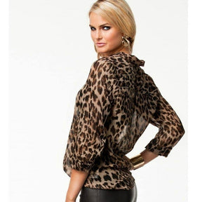 Camisa Chiffon Animal Print use o cupom PRIMEIRACOMPRA e garanta 12%OFF