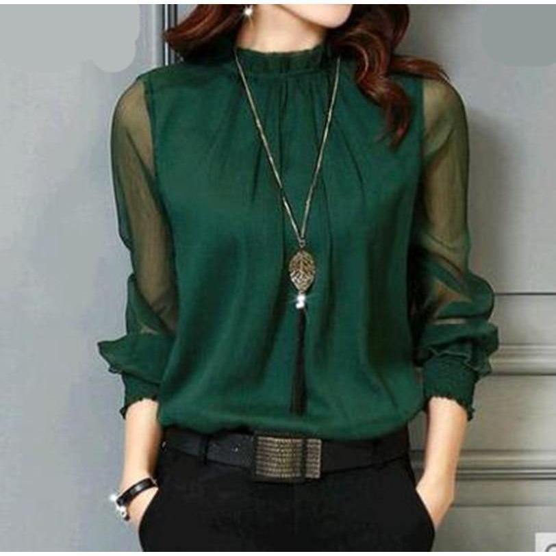 Camisa Chiffon Elegancy use o cupom PRIMEIRACOMPRA e garanta 12%OFF