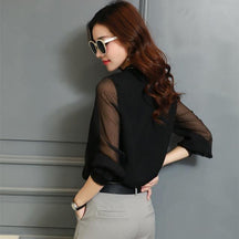 Camisa Chiffon Elegancy use o cupom PRIMEIRACOMPRA e garanta 12%OFF