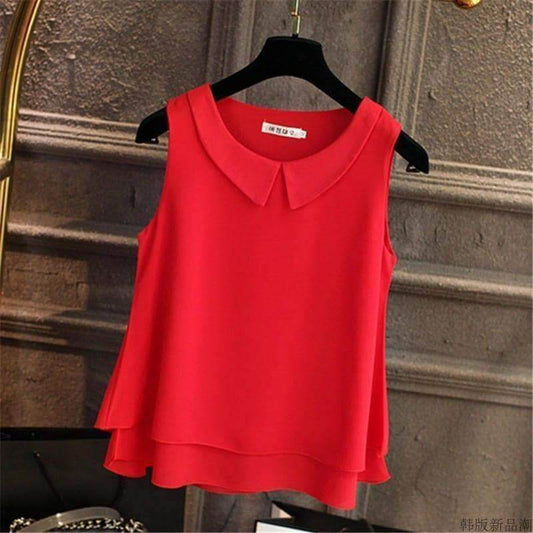 Camisa Chiffon Sem Mangas - Sua Boutique