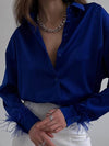 Camisa Detalhes em Plumas - Sua Boutique