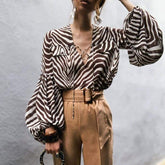 Camisa Elegante Animal Print - Sua Boutique