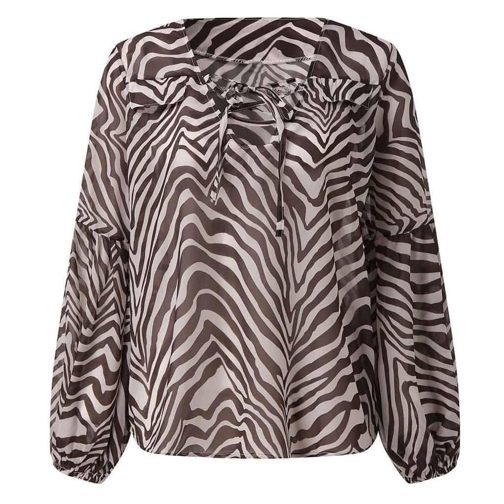 Camisa Elegante Animal Print - Sua Boutique