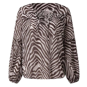 Camisa Elegante Animal Print - Sua Boutique