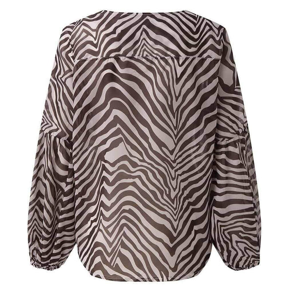 Camisa Elegante Animal Print - Sua Boutique