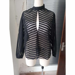 Camisa Feminina Com Listras Sexy use o cupom PRIMEIRACOMPRA e garanta 12%OFF