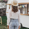 Camisa Flores em Renda - Sua Boutique