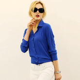 Camisa Manga Longa em Chiffon use o cupom PRIMEIRACOMPRA e garanta 12%OFF