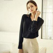 Camisa Manga Longa em Chiffon use o cupom PRIMEIRACOMPRA e garanta 12%OFF