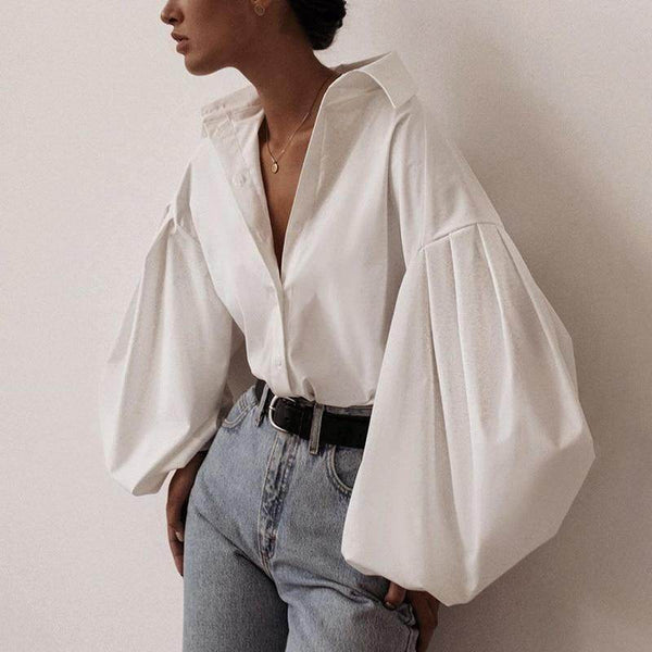 Camisa Mangas Bufantes Oversize - Sua Boutique