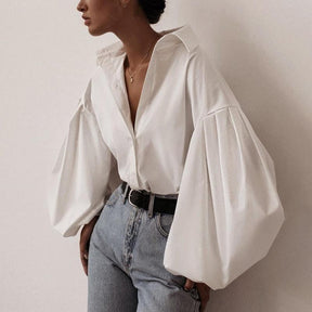 Camisa Mangas Bufantes Oversize use o cupom PRIMEIRACOMPRA e garanta 12%OFF