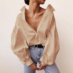 Camisa Mangas Bufantes Oversize use o cupom PRIMEIRACOMPRA e garanta 12%OFF