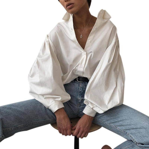 Camisa Mangas Bufantes Oversize - Sua Boutique