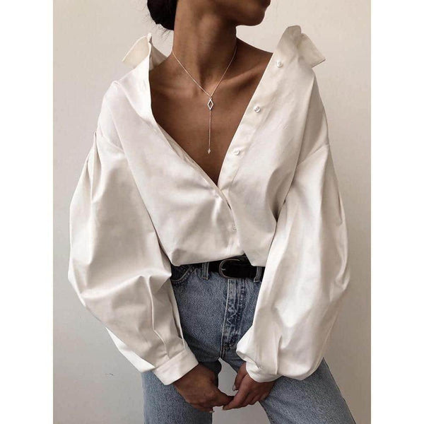 Camisa Mangas Bufantes Oversize - Sua Boutique