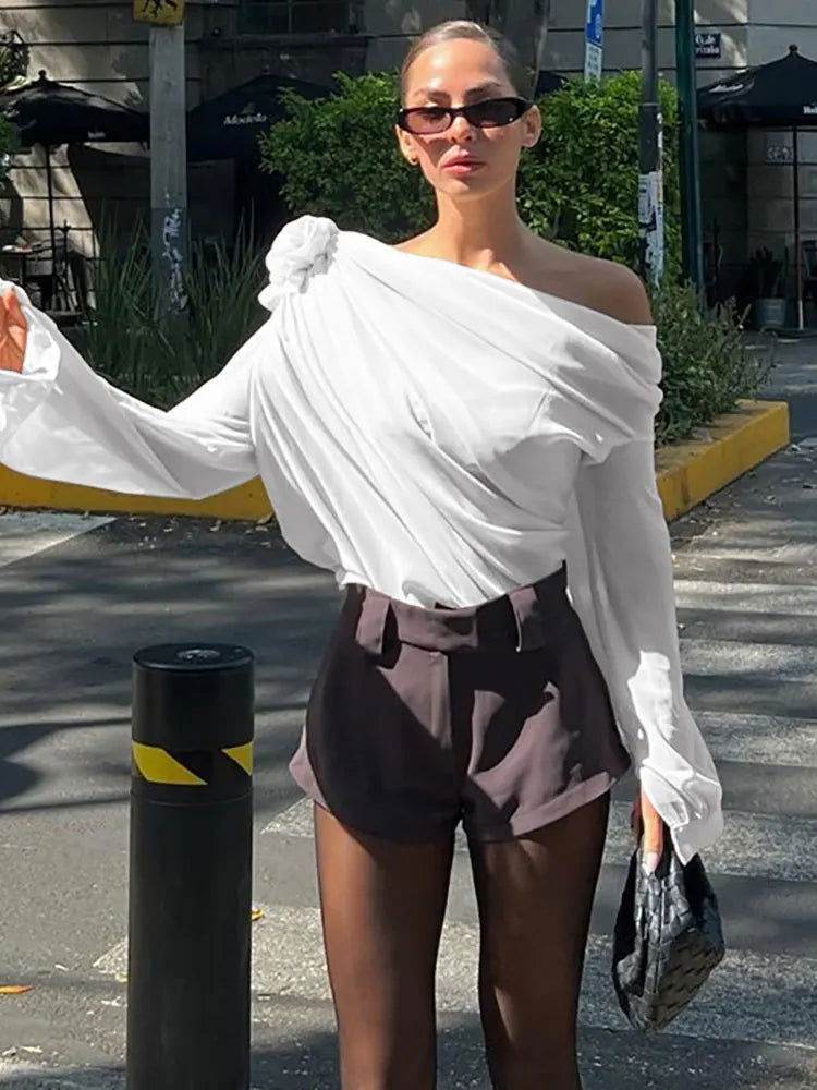 Camisa Nula Manga Flora - Sua Boutique