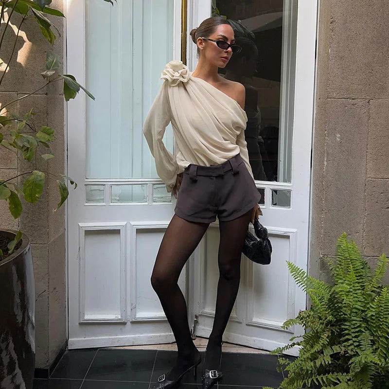 Camisa Nula Manga Flora - Sua Boutique