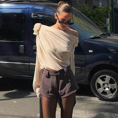 Camisa Nula Manga Flora - Sua Boutique