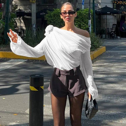 Camisa Nula Manga Flora - Sua Boutique