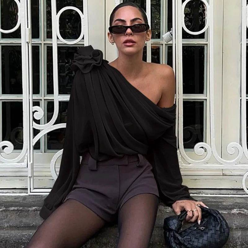 Camisa Nula Manga Flora - Sua Boutique