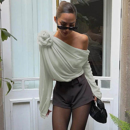 Camisa Nula Manga Flora - Sua Boutique