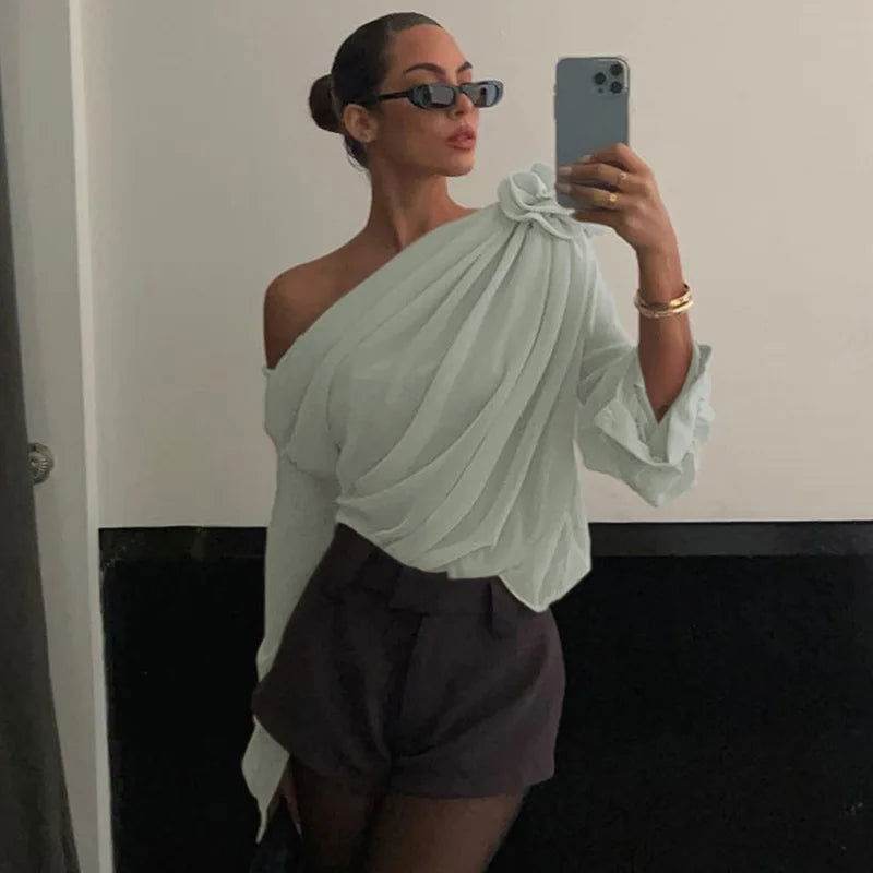 Camisa Nula Manga Flora - Sua Boutique