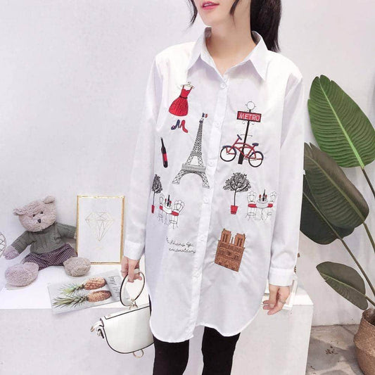 Camisa Over Special Bordados - Sua Boutique