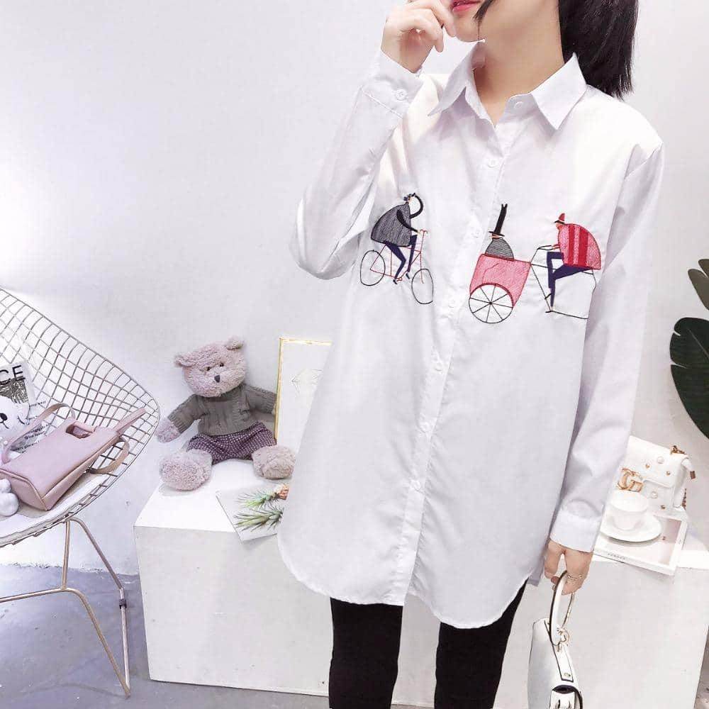 Camisa Over Special Bordados - Sua Boutique