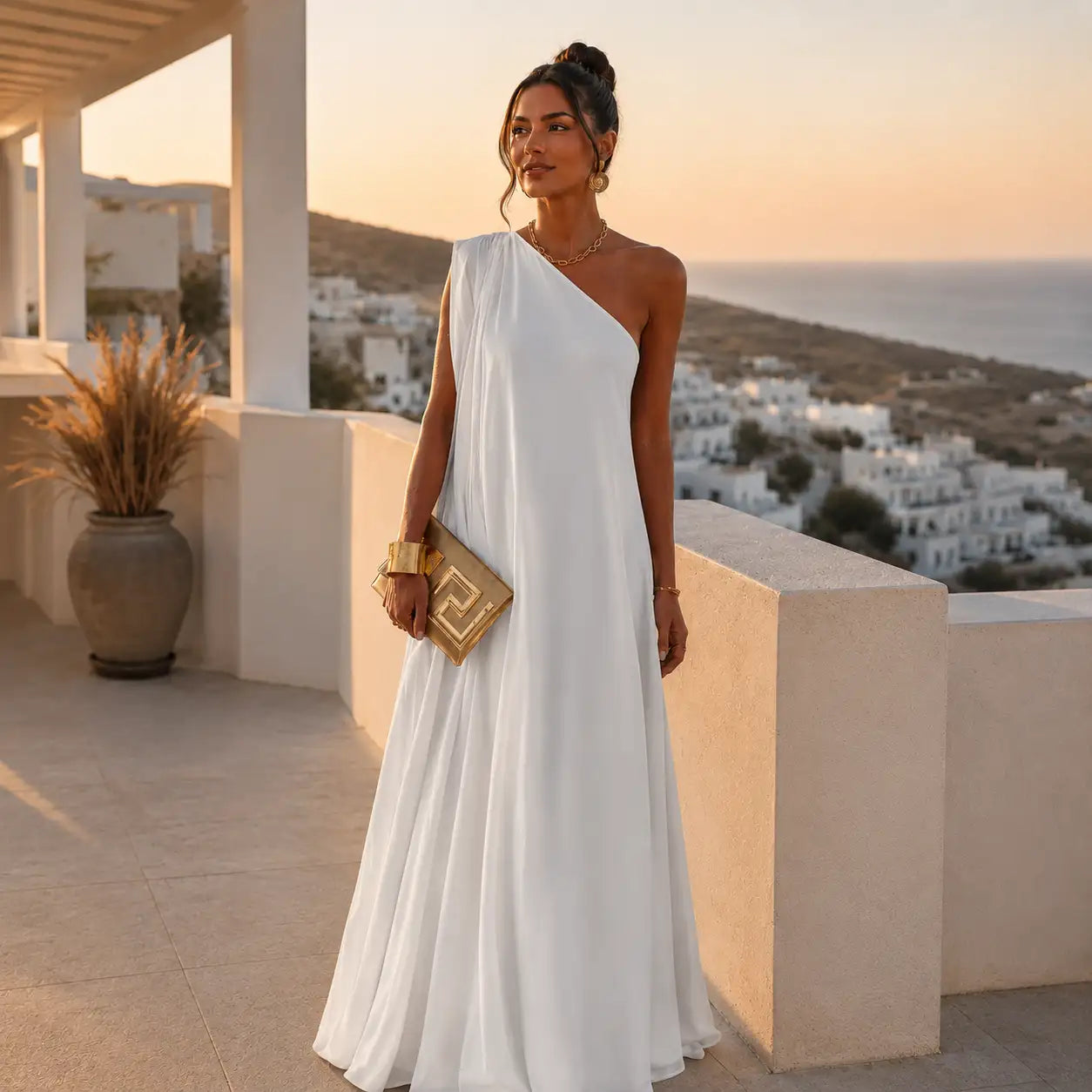 Vestido Ombro Único Maxxi