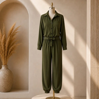 Macacão Feminino Jumpsuits Militar