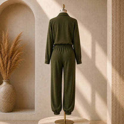 Macacão Feminino Jumpsuits Militar