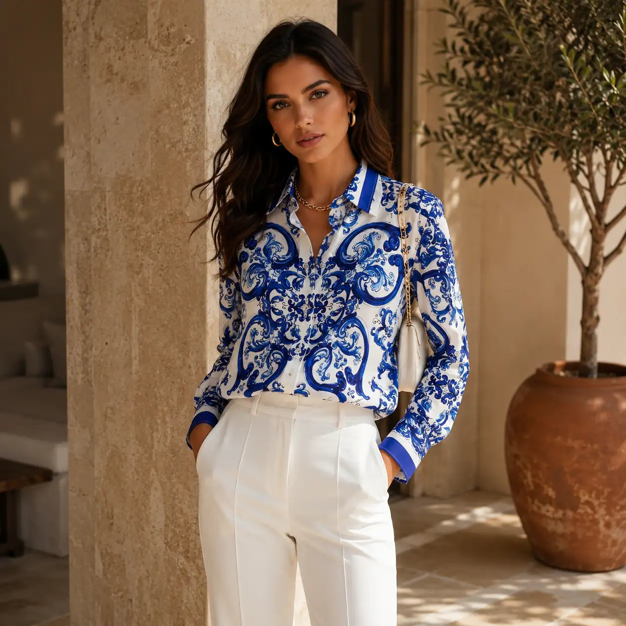 Camisa Feminina Grécia