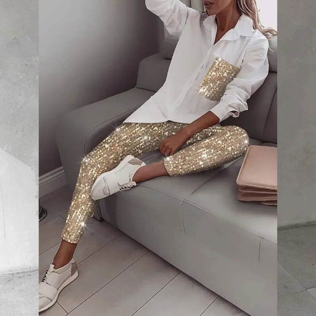 Conjunto Calça e Camisa Elegancy Shine - Sua Boutique