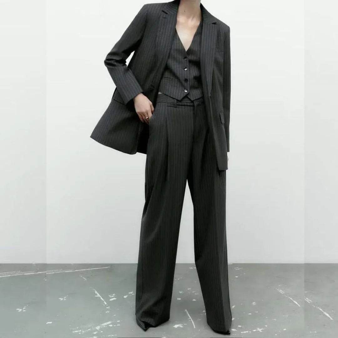 Conjunto Calça e Top Risca de Giz - Sua Boutique