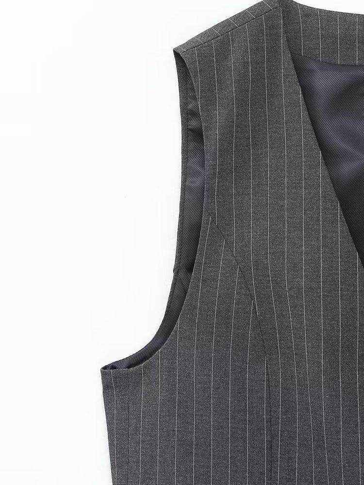 Conjunto Calça e Top Risca de Giz - Sua Boutique