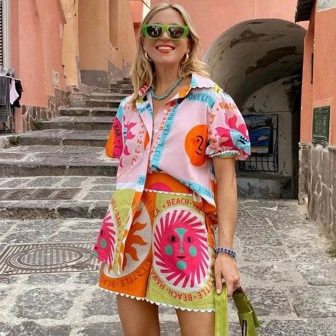 Conjunto Camisa e Shorts Cartoon - Sua Boutique